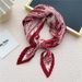 Pleated Silk Square Scarf For Women - Small Fashion Scarf (Spring/Autumn/Winter Style, Versatile For Shirts, Suits & Hair Accessories)_viptrois.com