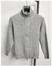 Men's Casual Zip-Up Knit Cardigan – Textured Twill Long Sleeve Sweater (M-XXXL) – Fall & Winter Layering Essential_viptrois.com