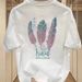 Trendy Letter Casual Short Top Ins Print Unisex Summer Round Neck Pure Cotton Streetwear American Style Simple T-Shirt_viptrois.com