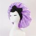 Ribbon bow color tee hat satin wide brim beauty scarf cap night cap_viptrois.com