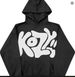koz Korean Style Autumn Winter New Cartoon Dog Versatile Personality Printed Hoodie Sweatshirt_viptrois.com