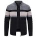 Pure 2025 New Men's Stand Collar Trendy Fashion Casual Color Block Knitted Cardigan Sweater Jacket Wholesale_viptrois.com