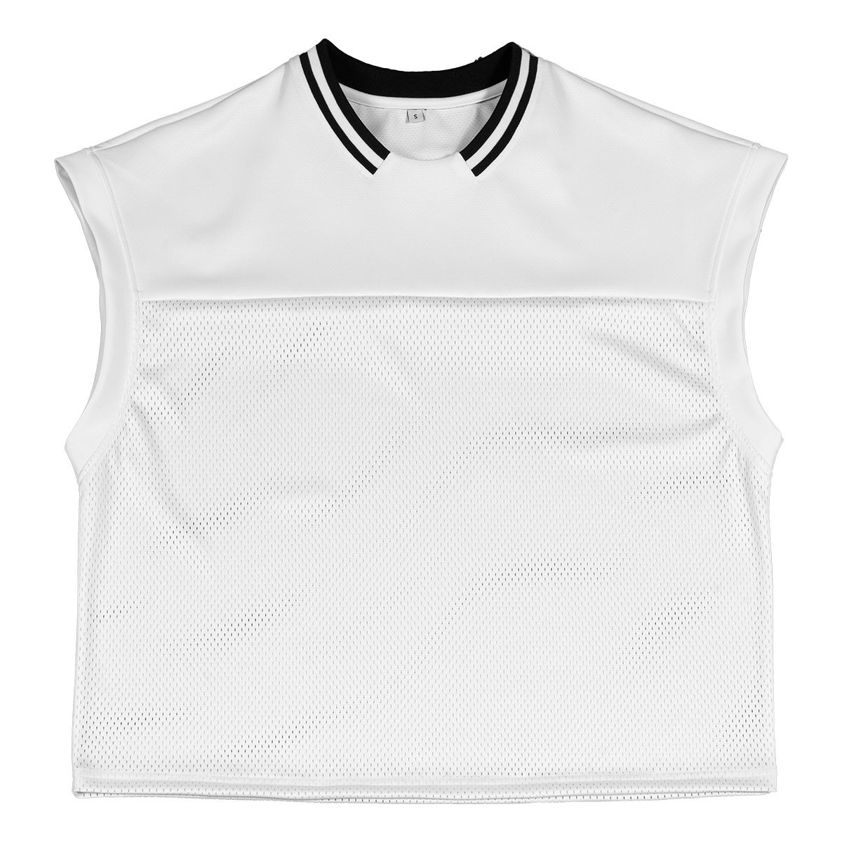 Men's Boxy Sleeveless T-Shirt - Oversized Fit, Breathable Polyester, Trendy Streetwear For Teens & Young Adults_viptrois.com