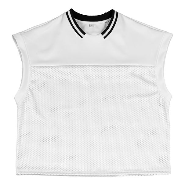 Men's Boxy Sleeveless T-Shirt - Oversized Fit, Breathable Polyester, Trendy Streetwear For Teens & Young Adults_viptrois.com