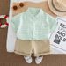 Male Baby 2025 New Cute Casual Thin Summer Checkered Small Label Shirt Short Sleeve Set_viptrois.com