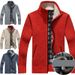 Men's Autumn And Winter Cardigan, Zipper Sweater, Thickened And Fleece Stand-up Collar, Loose And Warm Knitted Sweater, Jacket And Top_viptrois.com