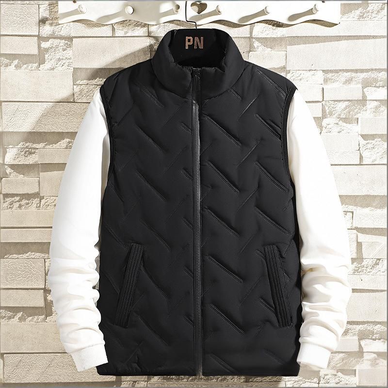 Men's Clothing Men's Double-Sided Vest Sleeveless Velvet Cotton Jacket Warm Thick Autumn Winter Waistcoat Special Supply_viptrois.com