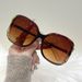 Trendy Big Frame Sunglasses Retro Glasses Fashion Rose Sunglasses Women_viptrois.com