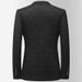 Men's Clothing Lasbot autumn and winter nylon stretch suit for men youth free ironing plaid suit slim fit trendy casual single suit_viptrois.com