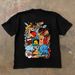 Amrican Trndy Cartoon Graffiti Print Short T-Shirt For Mn Loos Dsign Sns Half Slv Nw Fashion High Strt_viptrois.com