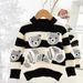 Mother & Kids Children's Winter Sweater Bottoming Shirt Autumn And Winter Round Neck Long Sleeve Suit Thick Trendy Children's Clothing Warm Clothes_viptrois.com