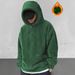 Men's Half-Zip Hooded Sweatshirt - Lightweight Long Sleeve Pullover For Casual & Streetwear, Breathable Polyester Blend_viptrois.com