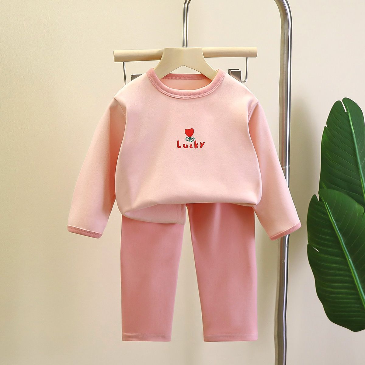 Children's Homewear Boys Pajamas Girls Velvet Thermal Underwear Long Johns Set Children's Wear_viptrois.com
