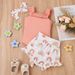Children's Clothing Style Summer Infant And Toddler Sling Pit Striped Sweetheart Rainbow Printed Shorts_viptrois.com