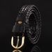 Leather belt Men men's leather belt hand-woven casual all simple stylish trouser belt all fashion_viptrois.com