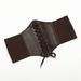 Court style ladies super wide waist fashion elastic tight waist elastic waistband waistband decorative dress_viptrois.com