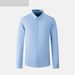 Men's Clothing Three Proof Black Technology Shirt Spring And Autumn Casual Loose Solid Color Men's Long Sleeve Shirt_viptrois.com