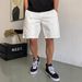 Men's Clothing Summer Casual Handsome White Work Shorts Men's Loose Trendy Brand Mid Length Pants High Street All Match 5 Point Pants_viptrois.com