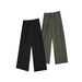 "Wool-Blend High-Waisted Wide-Leg Trousers – Designer Straight-Cut Dress Pants With Adjustable Drawstring Waist (Winter & Fall)"_viptrois.com
