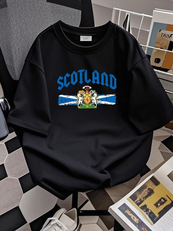 Scotland T Shirt Patriotic Country Logo Flag Text Scottish S For Him Her Stylish Versatile Unisex Soft Comfortable Designer Clothes Casual_viptrois.com