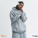 Unisex Cotton Fleece Hooded Sweatshirt - Streetwear Pullover With Kangaroo Pocket, Oversized Fit, Soft & Warm For Autumn Winter_viptrois.com