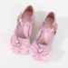 Girls' high heels children's rainbow princess shoes Spring and Autumn new little girl single shoes medium and big children's crystal shoes leather sho_viptrois.com