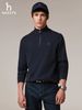 Original Top Version Hazzys Men's Stand Collar Half-Zip Long Sleeve Sweatshirt_viptrois.com