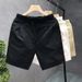 Luxury White Men's Summer Shorts Trendy Style Casual Five-Point Beach Pants_viptrois.com