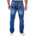 Men's Clothing Slim Double Line Jeans Gold Classic Tricolor Jeans New_viptrois.com