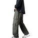 Men's Clothing Thin Loose Straight Casual Trousers High Street Wide Leg Pants_viptrois.com