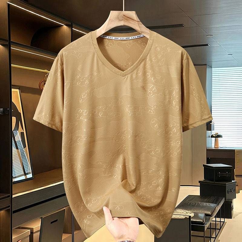 Quick-drying Short-sleeved Men's Large-sized T-shirt. Add Weight In Summer To Make It More Casual And Trendy, Weighing 350 Pounds_viptrois.com