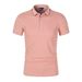 Cross-selling Solid-color Men's Polo Shirt, Large Size, Plain Fabric, Stand-up Collar T-shirt, Loose Short Sleeves_viptrois.com