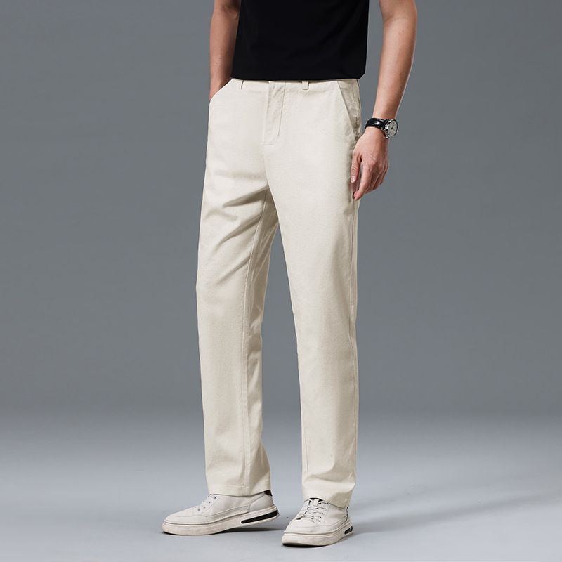 Men's Summer Ultra-Thin Ice Silk Casual Pants - Breathable, Stretchable & Comfortable Straight Fit For Business & Leisure_viptrois.com