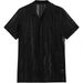 Men's Clothing Street Casual Button Knitted Short Sleeved Shirt Tops Hollow Shirts_viptrois.com