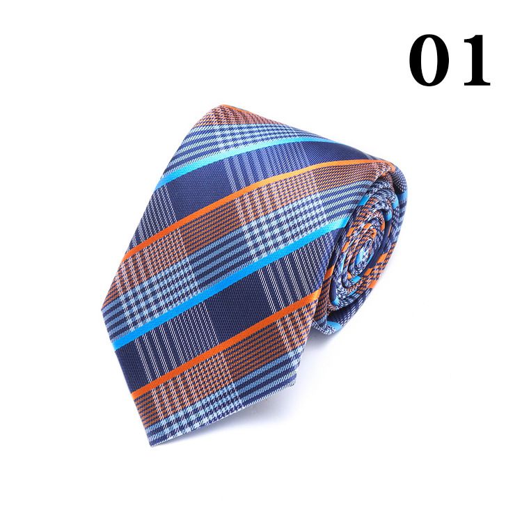 Unisex Suit formal business suit professional wedding best man groom fashion tie men's business non iron striped plaid tie_viptrois.com
