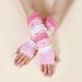 Sleeves For Women, Extended Style, Adult Cute Japanese Soft Girl Style Lolita Gloves, Sweet Sunscreen, Polka Dot Pink And White Cute_viptrois.com