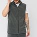 Men’s Fleece Zip-Up Vest – Lightweight Polyester Blend, Stand Collar & Multi-Pocket Design For Outdoor & Casual Wear_viptrois.com