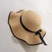 Korean Summer Women S Straw Sweet Bow Wave Big Edge Travel Beach Hat_viptrois.com