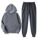 Men's Clothing Hoodie Trousers Suit Winter Plus Velvet Warm Fashion Color Matching Casual Sports Suit_viptrois.com