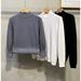 Men's Clothing Plush And Thickened All In One Fleece Half High Collar Sweater Men's Winter Soft And Warm White Men's Mid Neck Knitted Bottoming Shirt_viptrois.com