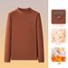 Men's Clothing Half High Collar Men's Bottoming Shirt Autumn And Winter New Style Inner Wear Plus Velvet Thickened Double Sided Warm Mid Collar Top_viptrois.com