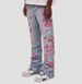 Men's Waxed Straight Jeans - Distressed High Street Denim | Retro Loose Fit Pants_viptrois.com