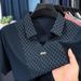 Men's Clothing Seamless Scissor Collar Polo Shirt Short Sleeved T Shirt Lapel Breathable Casual Tops_viptrois.com