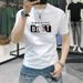 One Piece From The Source Factory Is Sent On Behalf Of Men's 2024 Summer Letter Printing Short Sleeves, Trendy And Breathable Mercerized Cotton_viptrois.com