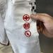 Men's Clothing Summer White Embroidered Denim Shorts Versatile Trendy Casual Straight Elastic Popular Personality Five Point Pants_viptrois.com
