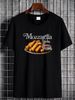 Mozzarella Stick Lover Bread Gift Unisex T-Shirt Breathable Homme Graphic Versatile Top For Everyday Wear Casual Comfortable Summer Streetwear_viptrois.com