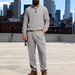Men's Corduroy Zip Up Sweatshirt Set Outdoor Loose Fitting Workwear Commuter Style New Arrival Spring Autumn_viptrois.com