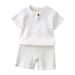 Toddler Boys Clothing Summer Simple Chinese Style Cotton And Linen Thin Breathable Suit Boys And Girls Short Sleeve Shorts Two Piece Set Loose_viptrois.com