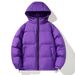 Unisex Winter Puffer Jacket – 90% White Duck Down, Detachable Hood, 3 Colors (Black/Cream/Lavender)_viptrois.com