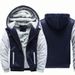 Oversized Hoodie With Hooded Zipper Cardigan, Winter Camouflage Men's Clothing, Solid Color, Arm And Fleece Thick Coat 803_viptrois.com